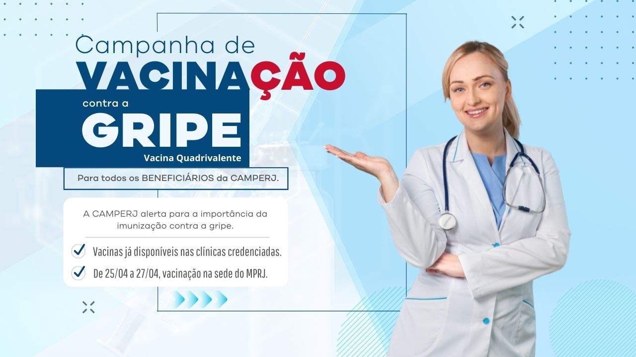 Campanha de vacinação contra a gripe.  Proteja-se!